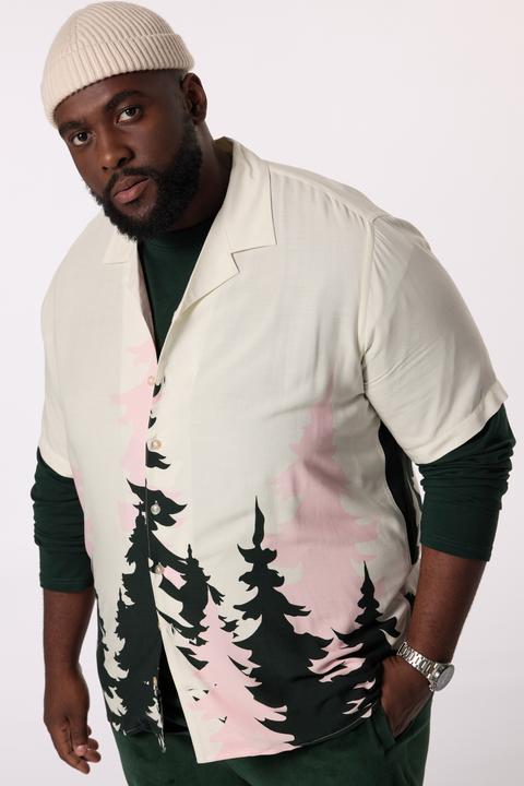 Produktbild Sthuge Hemd, Halbarm, Alloverprint, Cuba Kragen, kastiger Fit (4XL)