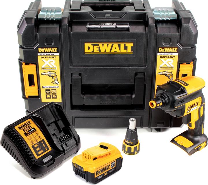 Produktbild DeWalt DCF 620 M1 Akku Trockenbauschrauber 18 V 30 Nm Brushless + 1x Akku 4,0 Ah + Ladegerät + TSTAK (Akkubetrieb)