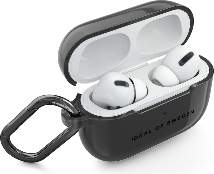 Actual product image iDeal Of Sweden Airpods Pro laadimiskarbiümbris (1/2 gen) Clear Case, Tinted Black (Headphone bag)