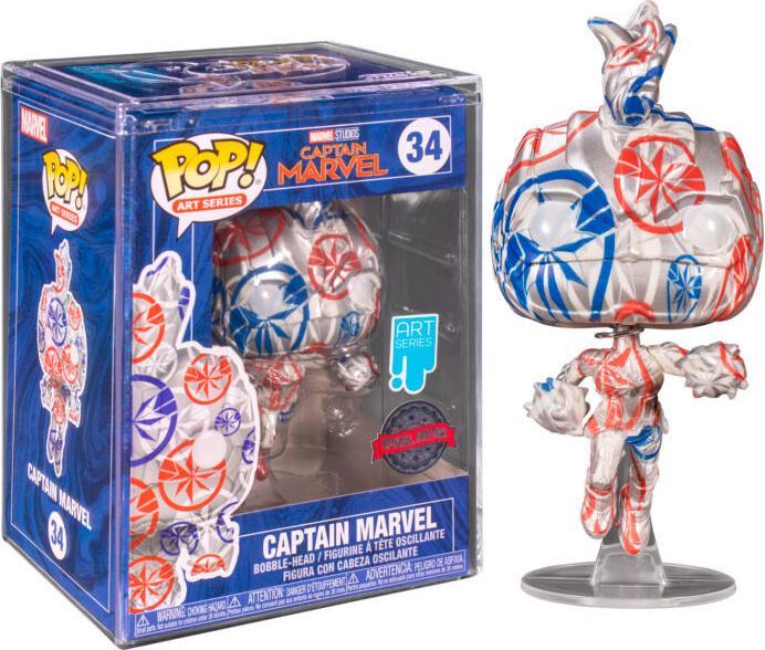Actual product image Funko Pop! Marvel Art Series : Captain Marvel (34) Excl.