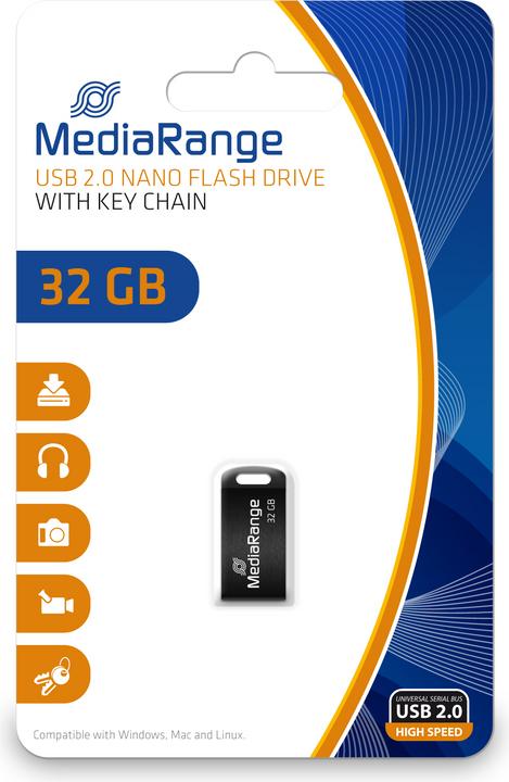 MediaRange USB Nano-Speicherstick (32 GB, USB-A, USB 2.0)