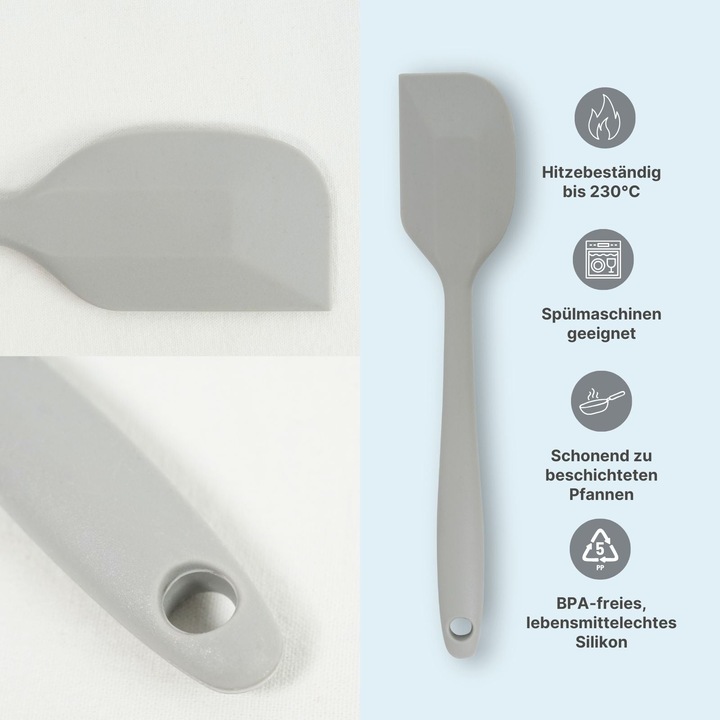 Produktbild B-Home Silikon-Teigschaber Küchenspatel Teigspatel Rührschaber