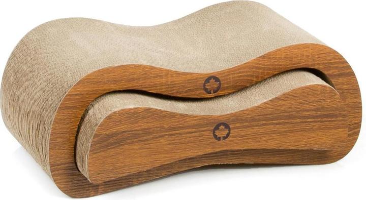 Productafbeelding CanadianCat Baan & Satelliet Krabplank Set, Klein, Walnoot (18 cm, Walnoot)
