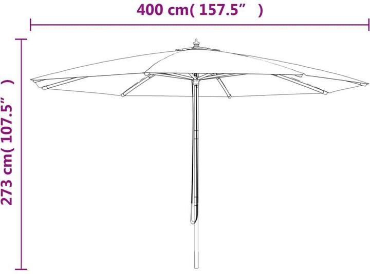 Produktbild vidaXL Sonnenschirm (4 m)