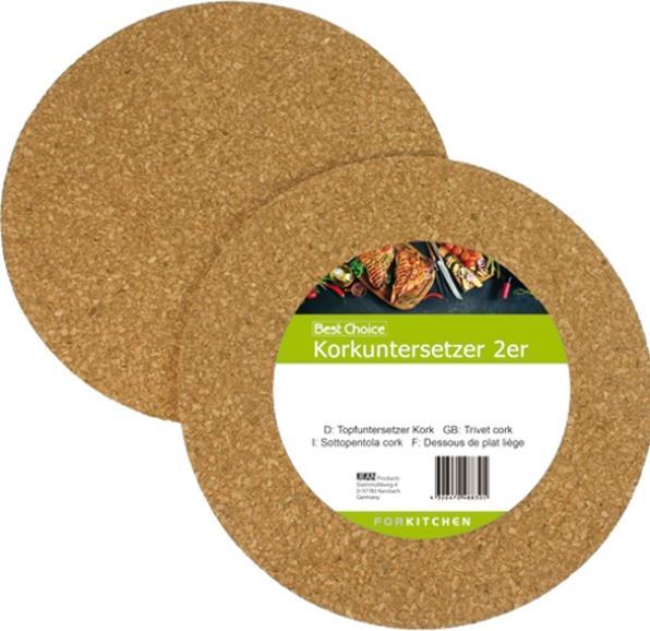 Produktbild Best Choice Korkuntersetzer 2er rund, 19 x 0,4 cm