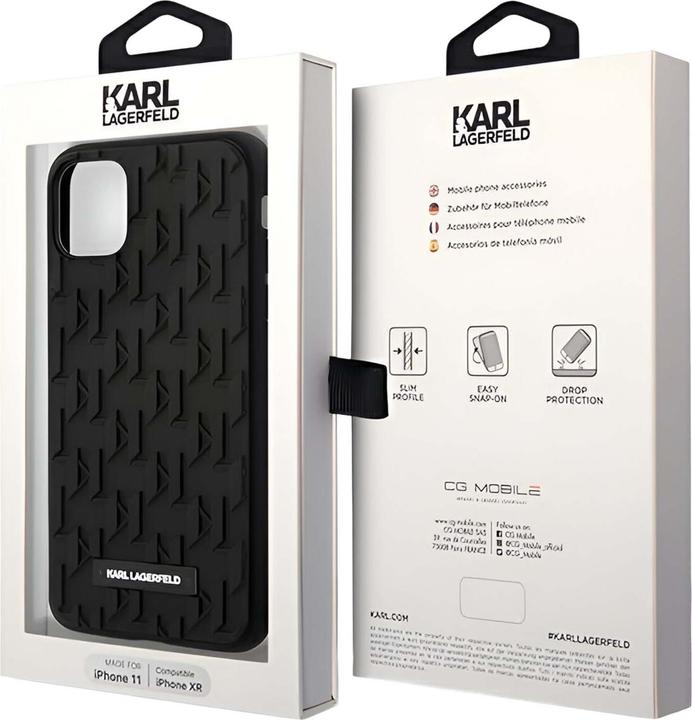 Produktbild Karl Lagerfeld KLHCN61RUPKLPK iPhone 11 / Xr 6.1" hardcase czarny/black 3D Monogram (Apple iPhone XR)