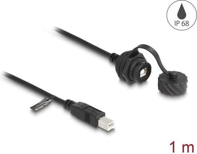 Image du produit Delock Câble RJ45 mâle vers RJ45 femelle à encastrer avec connecteur (F/UTP, CAT5e, 0.25 m)