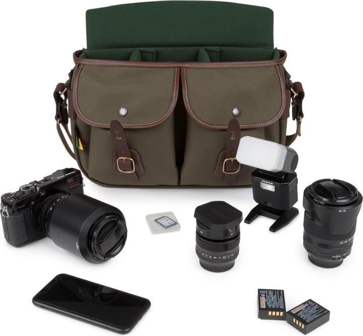 Productafbeelding Billingham Hadley Pro 2020-Sage Fibrenyte/Chocolade Leer (Camera schoudertas, 8.50 l)