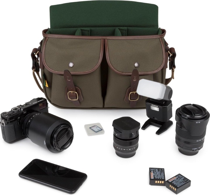 Actual product image Billingham Hadley Pro 2020-Sage Fibrenyte/Chocolate Leather (Camera shoulder bag, 8.50 l)