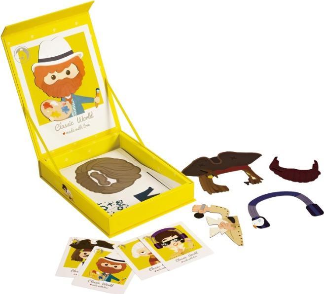 Image du produit Classic World Pochette magnétique avec visages de photos, jaune (32 pièces)