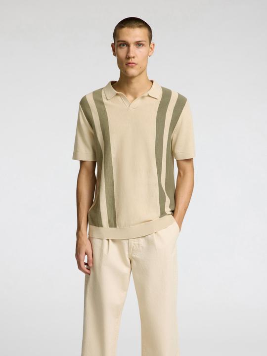 Actual product image Selected Kurzarm Polohemd aus Strick (M)