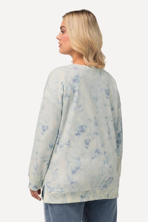 Produktbild Ulla Popken Sweatshirt, Batikdruck, Oversized, Rundhals, Langarm (42, 44)