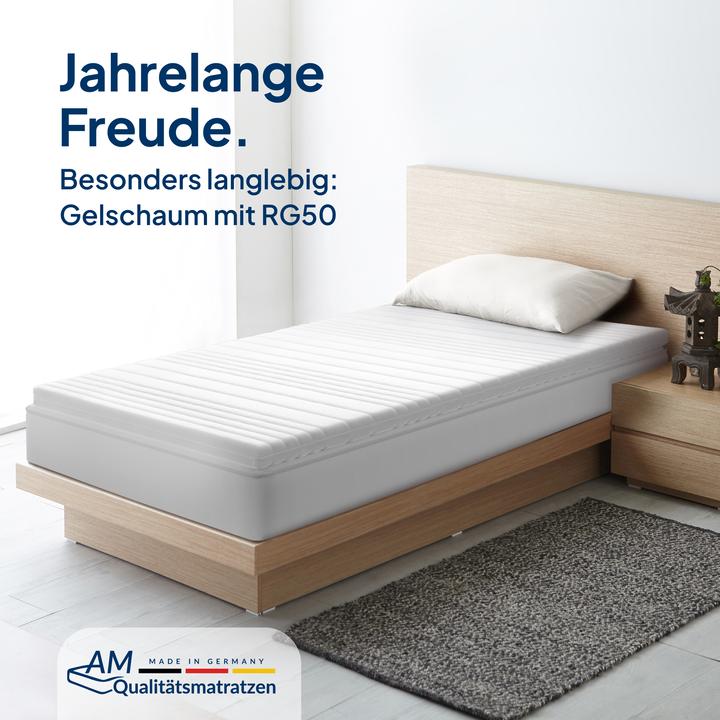 Image du produit AM Qualitätsmatratzen Gelschaum Topper, Gel Memory Foam (90 x 200 cm)