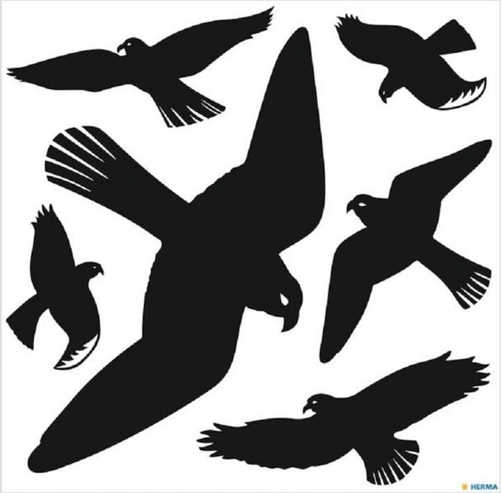 Herma Warning birds stickers