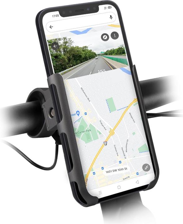 anti vibration handyhalterung LOBOO-PH02S-Motorrad-Handyhalter mit 15W kabellosem & 24W Schnellladen –  Anti-Vibrations-Lenkerhalterung für iPhone, Samsung & mehr (65–98mm Breite) main image 0