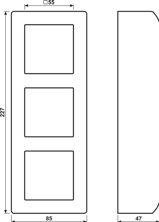 Image du produit JUNG Boîtier AP 3f Kst alu AS / AS 500 AS583AAL