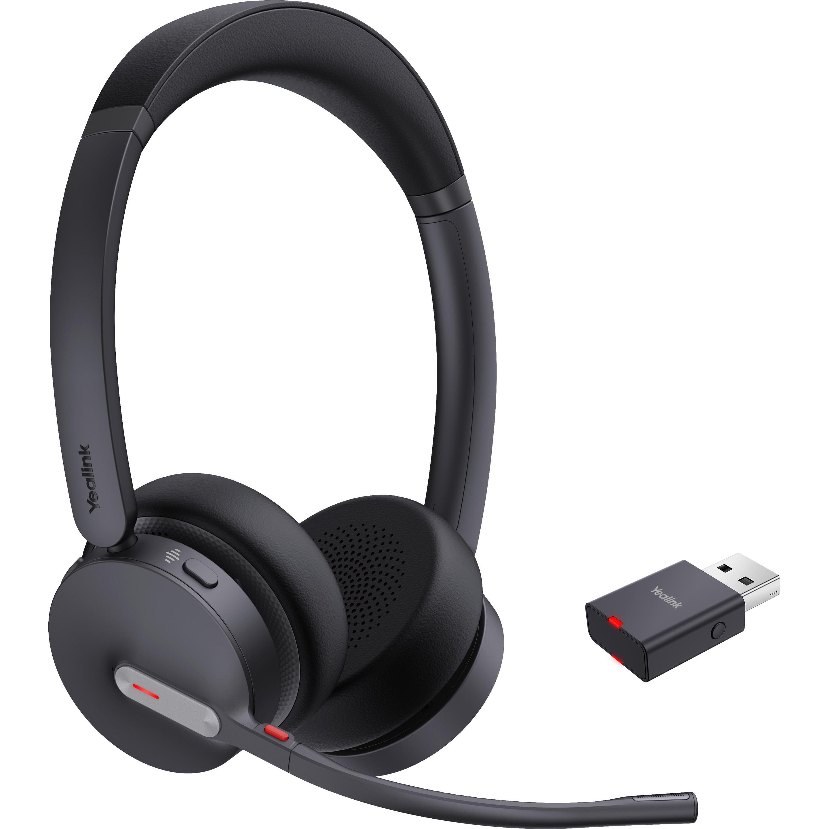 Yealink WH 64 (Kabellos, USB-A), Office Headset, Schwarz
