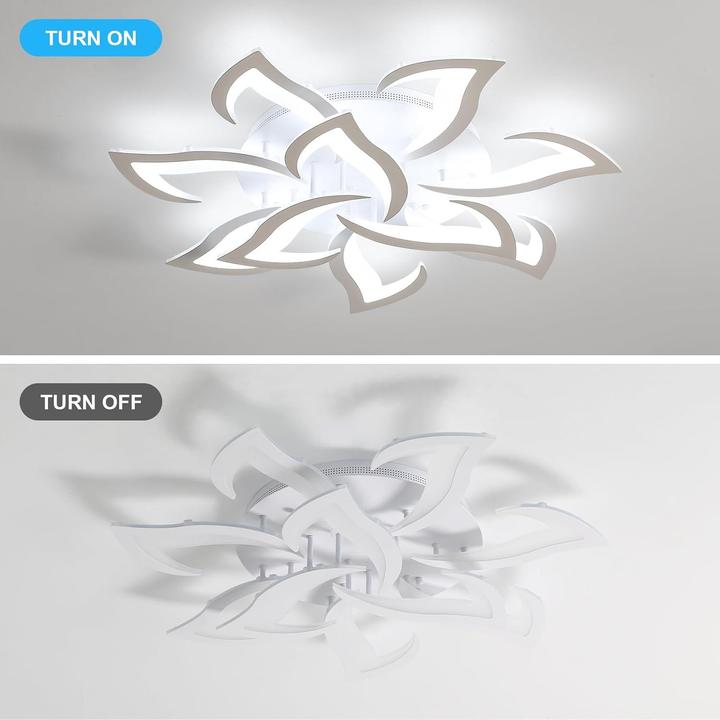 Produktbild Comely LED-Deckenleuchte mit Schwalbenschwanz-Blütenform, 10-armig, für Wohnzimmer, Küche, Schlafzimmer