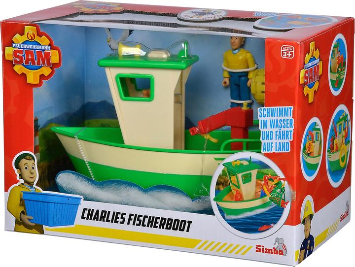 Actual product image Simba Sam Charlie's fishing boat with figure