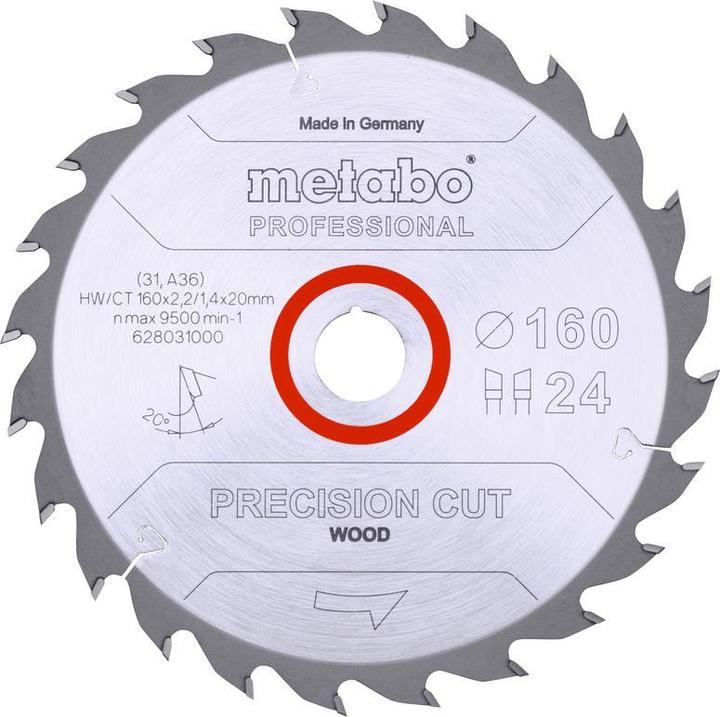 Actual product image Metabo Circular saw blade HW/CT 160x20, 24 WZ