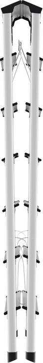 Produktbild Hailo D60 StandardLine, Alu-Sicherheits-Doppelstufenleiter, 2 x 7 Stufen (Stehleiter, 136 cm)