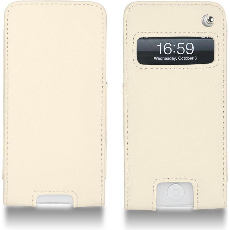 Noreve Lederschutzhülle (Apple iPhone 5), Smartphone Hülle, Beige