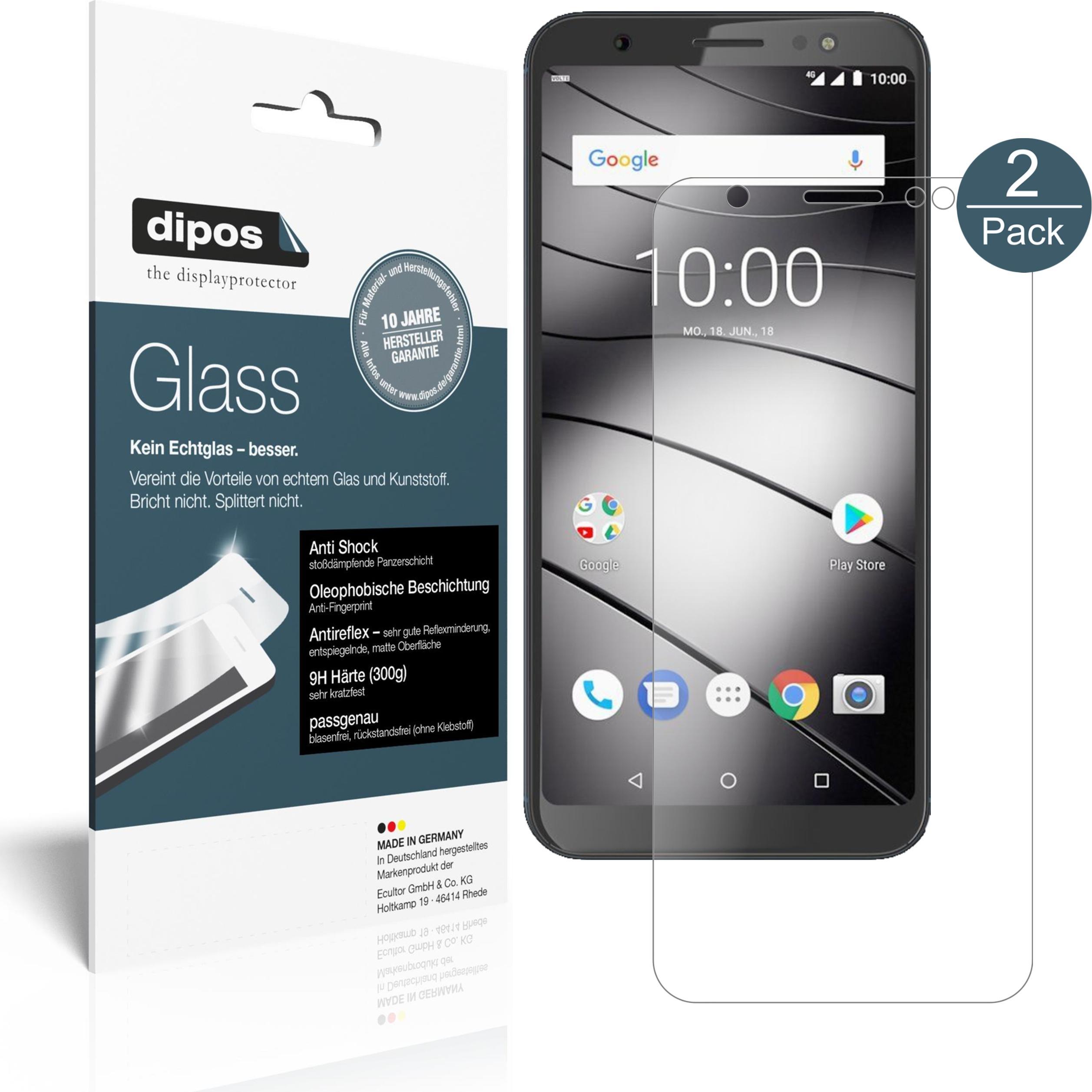 Dipos Displayschutz Anti-Shock (1 Stück, Gigaset GS185), Smartphone Schutzfolie, Transparent