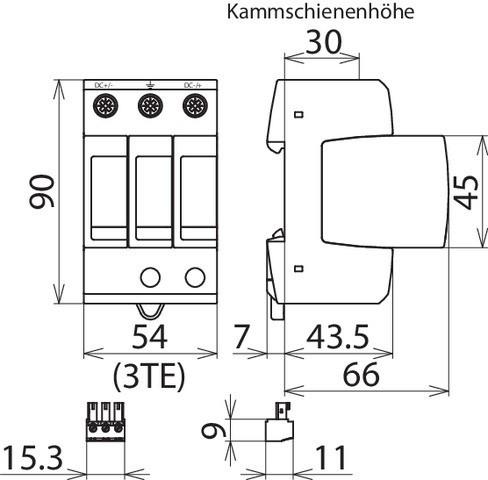 Produktbild Dehn Type 2 DC PV SPD 1000v +rem