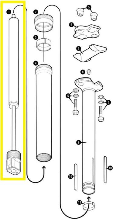 Produktbild Crankbrothers Highline XC/Gravel Cartridge Kartusche, 27.2mm, 60/80/100/125mm, 360mm Länge (27.20 mm)