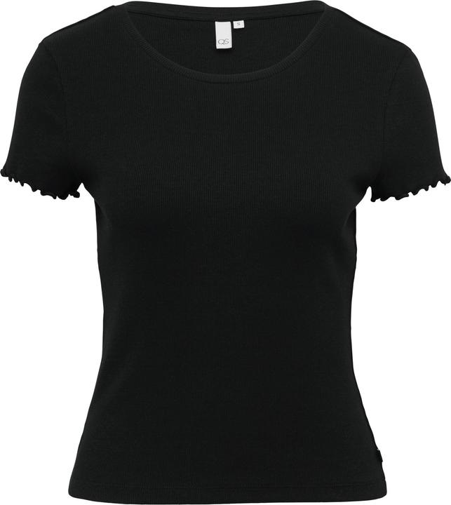 S.Oliver T-Shirt Verkürztes Rippshirt mit Rundhalsausschnitt (L)