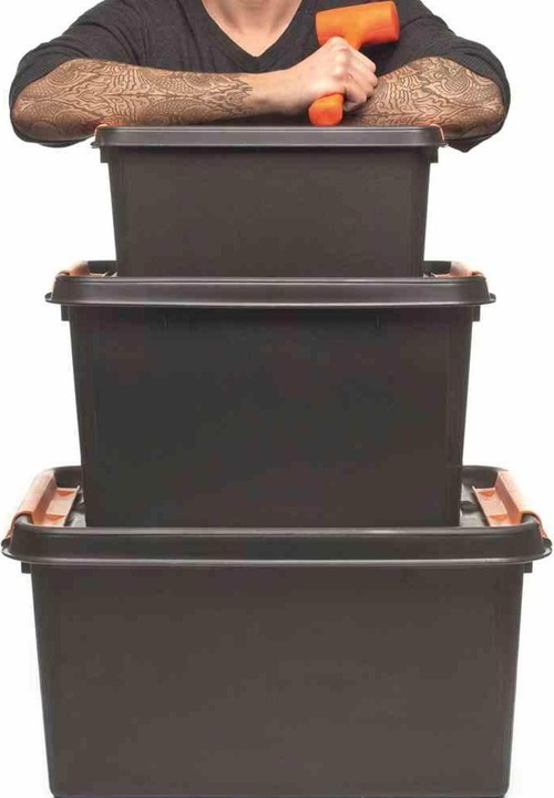 Produktbild Smartstore Aufbewahrungsbox PRO 15, 14 Liter, schwarz (40 x 30 x 19 cm, 14 l)