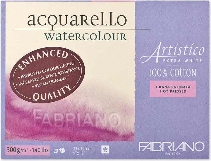 Actual product image Fabriano Aquarellblock Artistico Extra White (23 x 30.5 cm)
