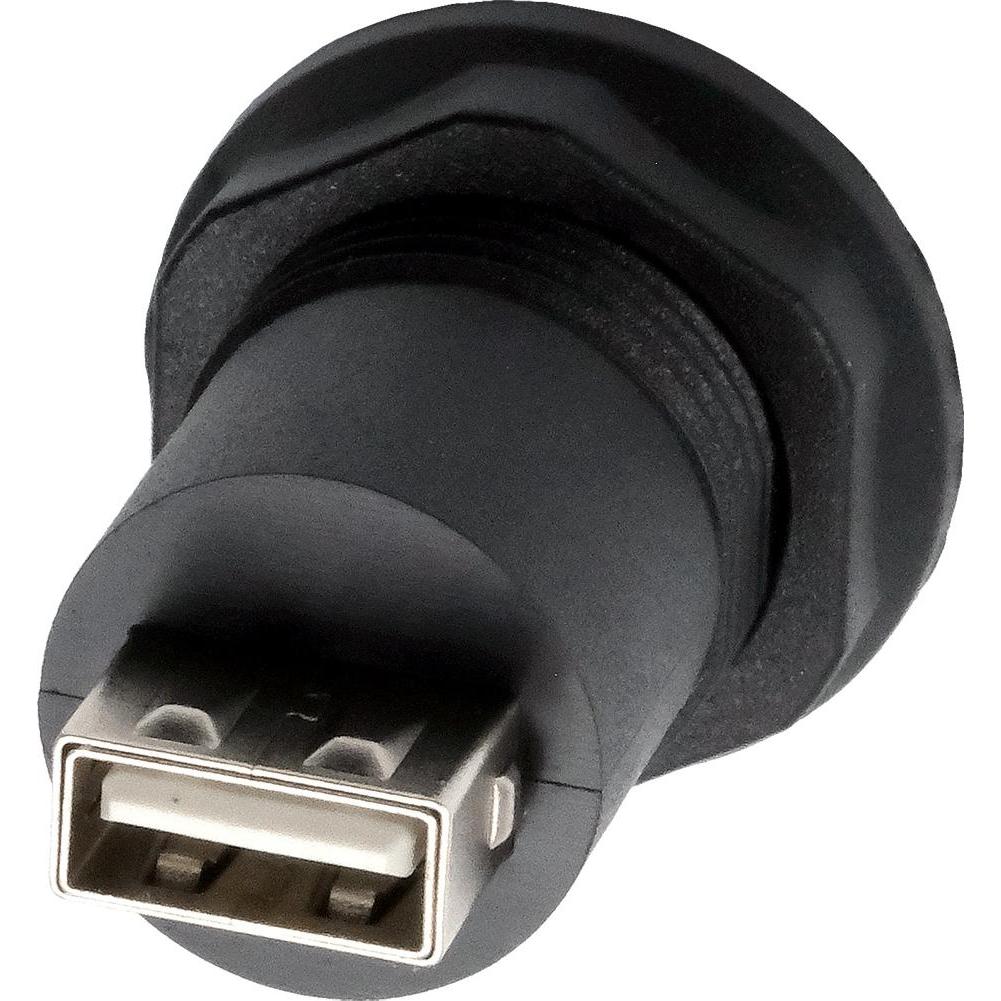 Thumbnail - Exsys Einbau-Adapter USB-B - USB-A (USB-A), Data + Video Adapter, Schwarz