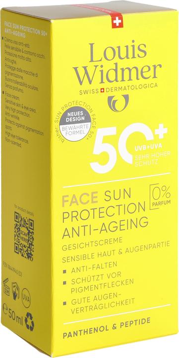 Immagine prodotto Widmer Louis Face Sun Protection Anti-Aging LSF50+ ohne Parfum 50 ml (Crema solare viso, SPF 50+, 50 ml)