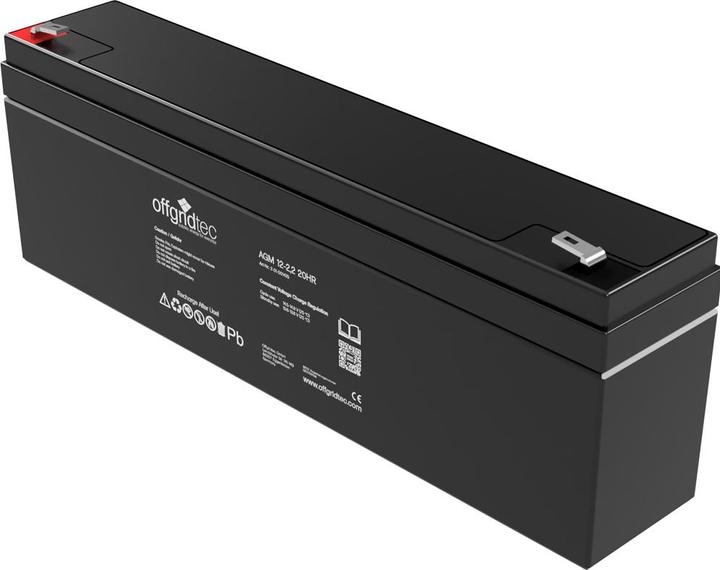 Actual product image Offgridtec ® AGM 2,2Ah 20HR 12V - Solar Battery Extremely cycle resistant (1 pcs., Device specific, 2100 mAh)
