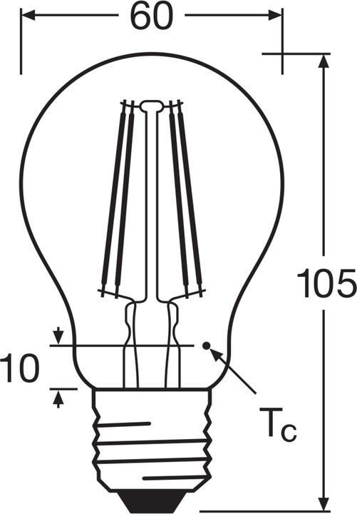 Produktbild Osram 4099854090202 LED EEK E (A - G) E27 Glühlampenform 4 W = 40 W Warmweiss (Ø (E27, 470 lm, 2 x)