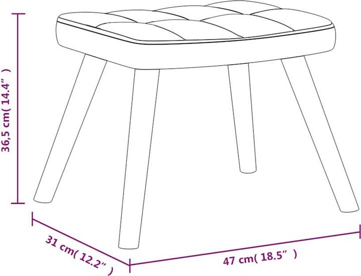 Immagine prodotto vidaXL Relaxsessel mit Hocker