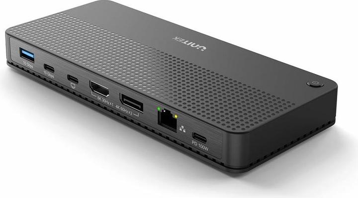 Actual product image Unitek STACJA DOKUJĄCA USB 4 12W1 HDMI/DP 8K 4X USB-C 3XUSB-A SD POWERDELIVERY 100W (USB-C, 12 Ports)