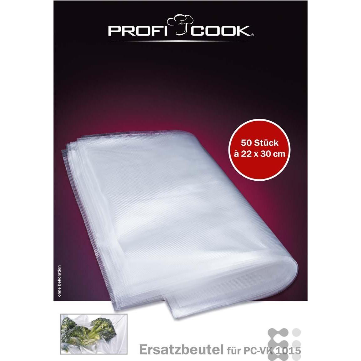 Proficook Vakuumbeutel, Lebensmittelverpackung, Transparent