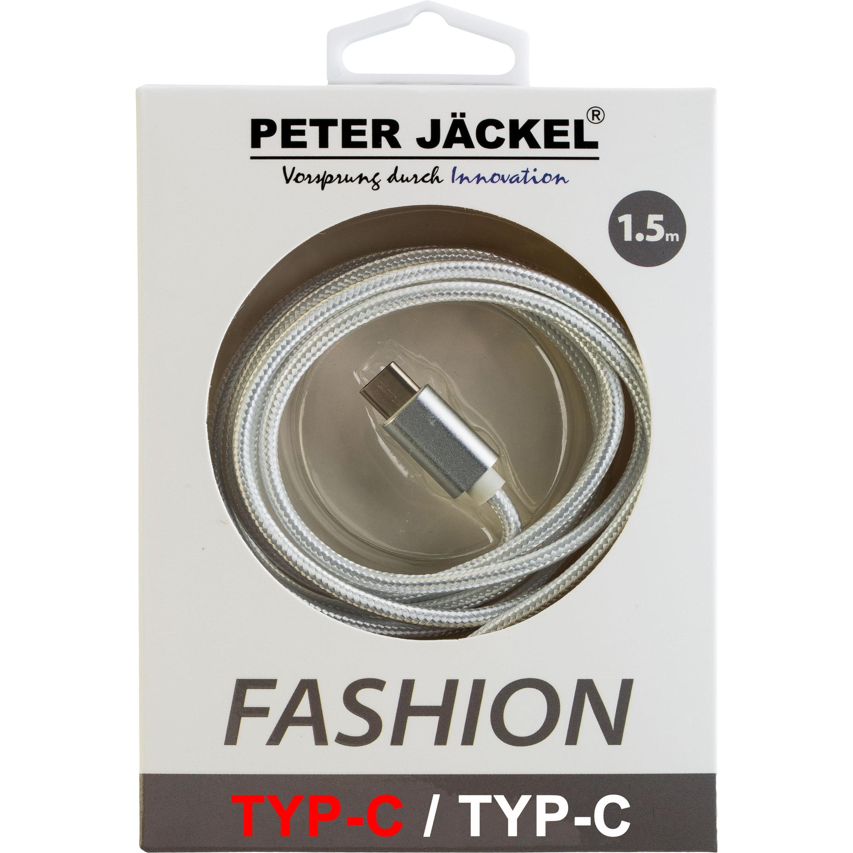Thumbnail - Peter Jäckel FASHION 1,5m Data Cable White Typ-C/ Typ-C mit Sync- und Ladefunktion (1.50 m, USB 3.2 Gen 1), USB Kabel