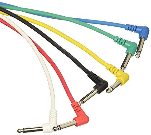 Image du produit PRO JEU DE CÂBLES PATCH - JACK 6.35 mm MÂLE 90° vers JACK 6.35 mm MÂLE 90° - MONO - 1 m - 6 pcs (1 m)