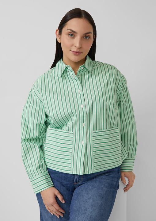 Immagine prodotto s.Oliver Bluse Verkürzte Popeline-Bluse im Relaxed Fit (46)