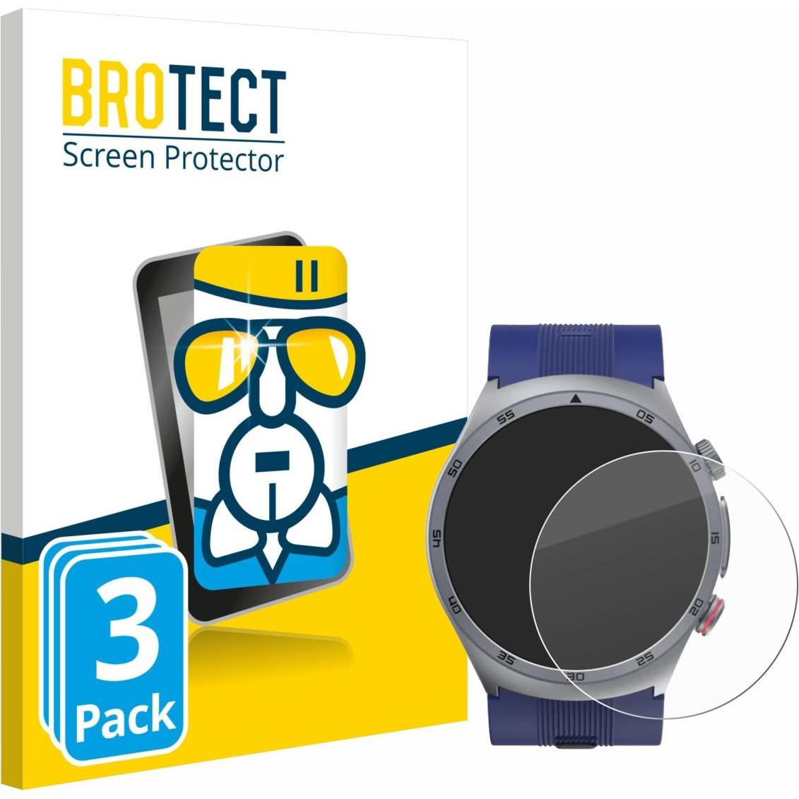 BROTECT Schutzglas Schutzfolie Displayschutz Display Schutz Glas Folie klar, Smartwatch Schutzfolie, Transparent