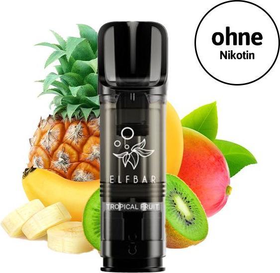 Immagine prodotto Elfbar ELFA Pro - Cialde da 2ml 0mg, Frutta tropicale (Ananas, Banana, Kiwi, Mango)