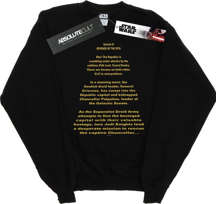 Immagine prodotto Star Wars Revenge Of The Sith Opening Crawl Felpa Uomo (XXL)