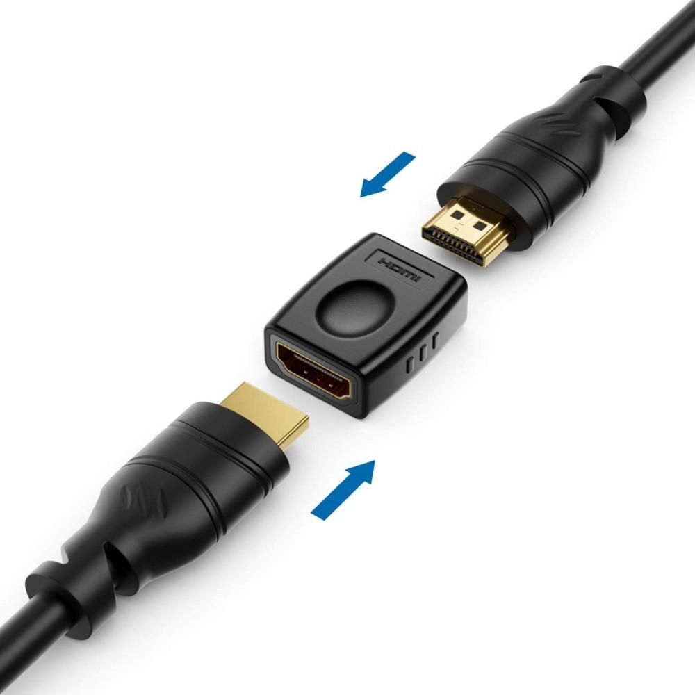 Thumbnail - Techly HDMI Adapter (HDMI, 5.08 cm), Data + Video Adapter, Schwarz