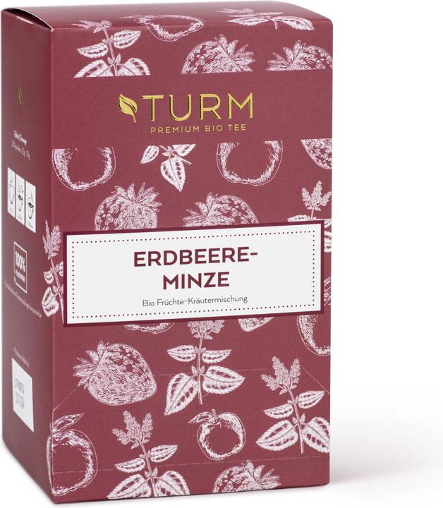 Turm Kaffee Bio Erdbeere-Minze Früchte-Kräutertee 20er Schachtel (50 g)