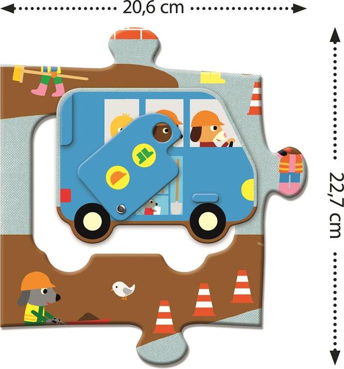 Image du produit Djeco Riesenpuzzle Die Baustelle 17 Teile (17 pièces)