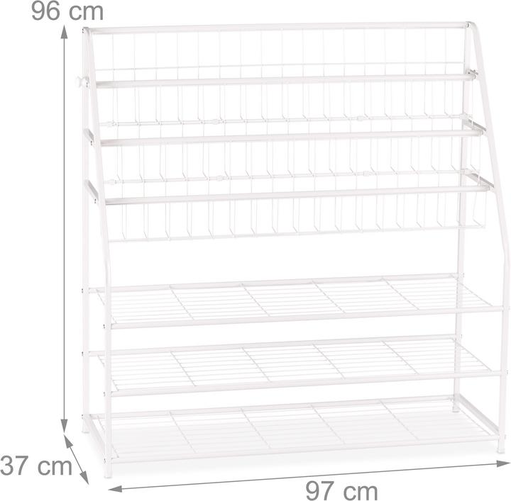 Image du produit Relaxdays Porte-magazines (97 x 37 x 96 cm)