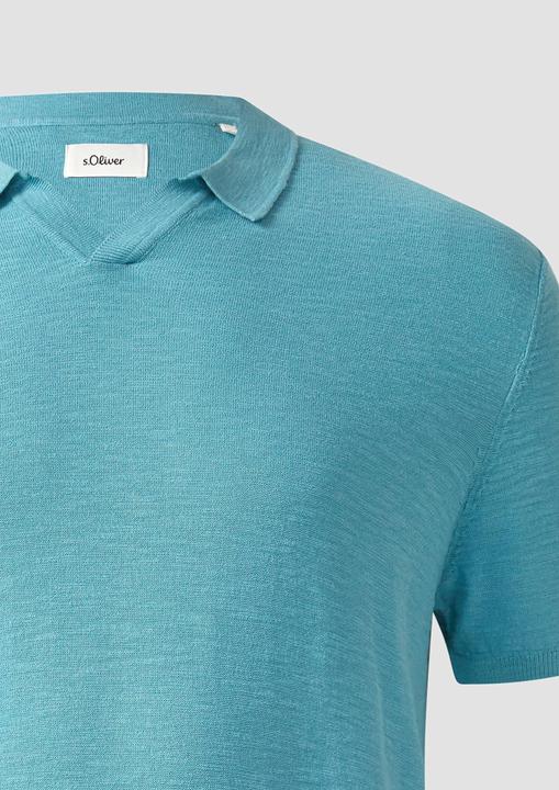 Produktbild s.Oliver Strick-Poloshirt in Flammgarnstruktur (4XL)